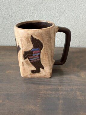 Mara Stoneware Pottery Mug Dogs Made in Mexico